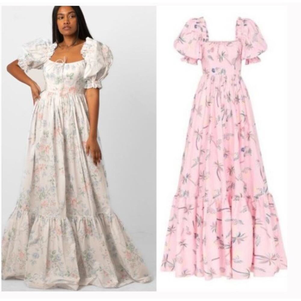 NEW Selkie Terrace Gown in Daiquiri  Tropical  Pink Maxi Dress Sx XS